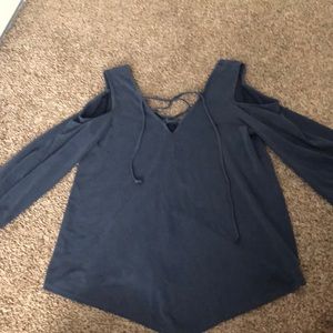 Blue long sleeve.